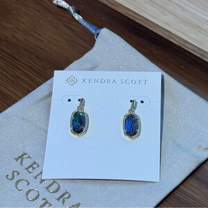 Kendra Scott Lee Gold Drop Earrings in Abalone Shell. New w/ Tags